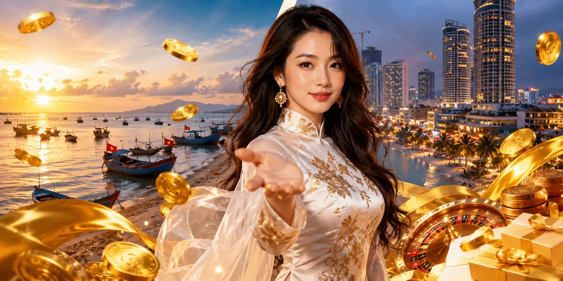 Người dùng tại Mũi Né xem tỷ lệ kèo cá cược trên điện thoại bên bờ biển buổi chiều